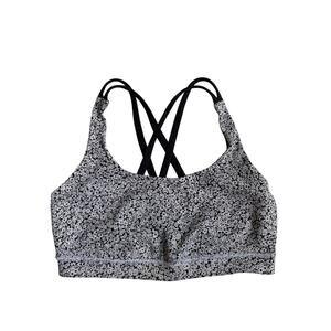 Lululemon Energy Bra (Ditsy Daisy White Black / Black) - 8